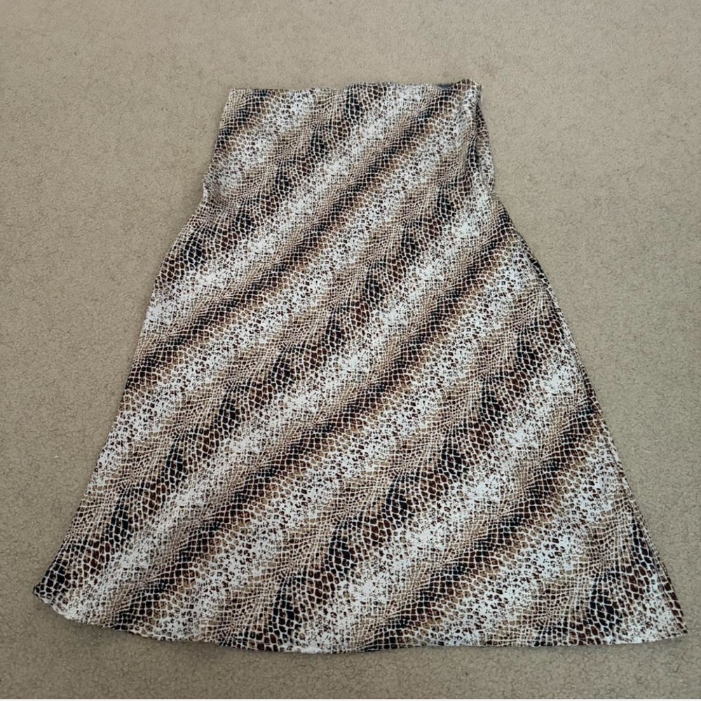 Vintage Snake Skin Print Skirt